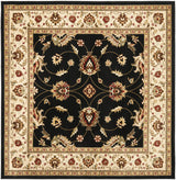 Safavieh Lyndhurst 6'-7" x 6'-7" Rug in Black / Ivory