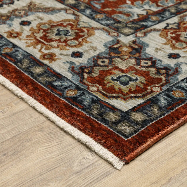 Oriental Weavers Sphinx Aberdeen 562R1 Red/ Ivory Rugs - corner detail