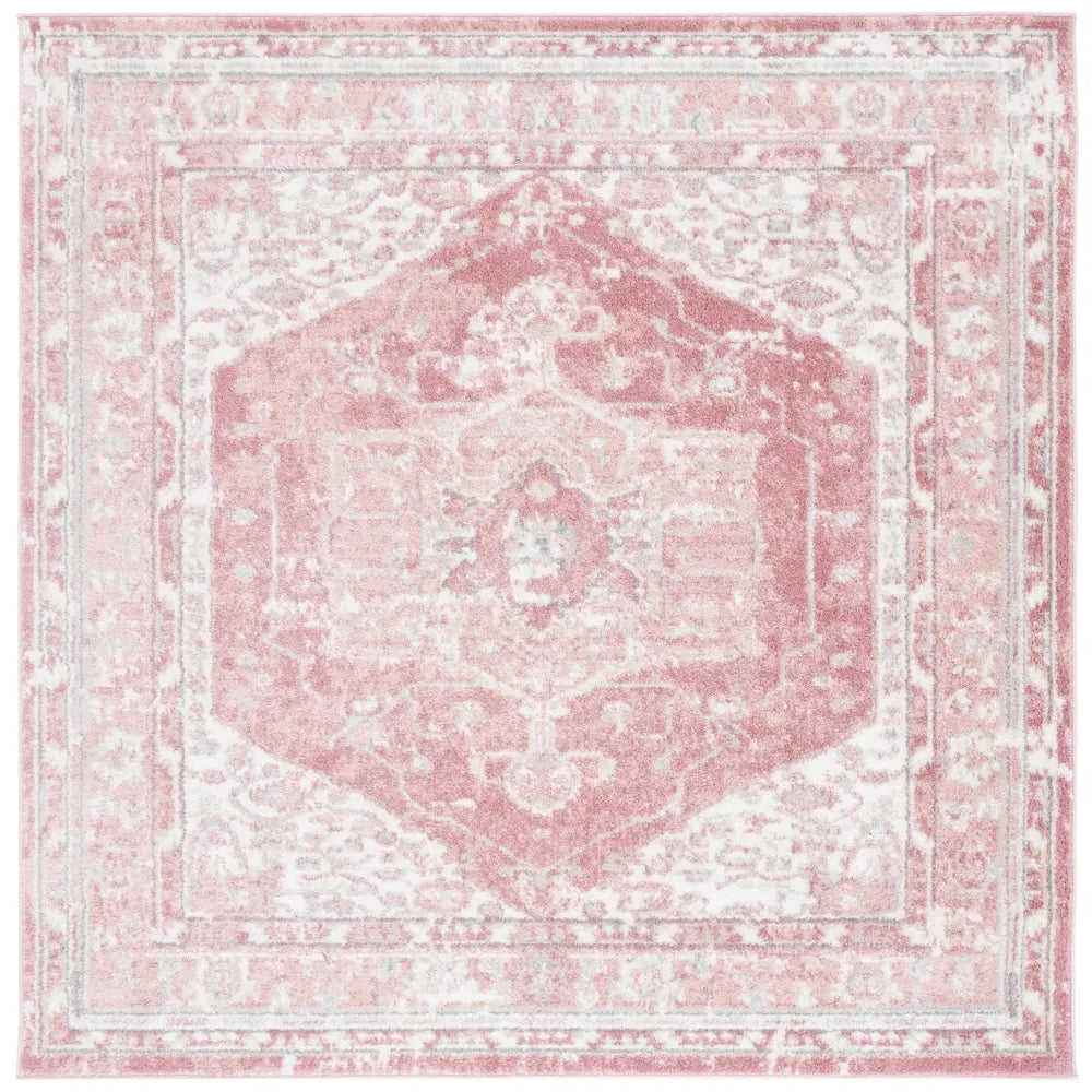 Safavieh Layla 6'-7" x 6'-7" Rug in Ivory Grey / Pink