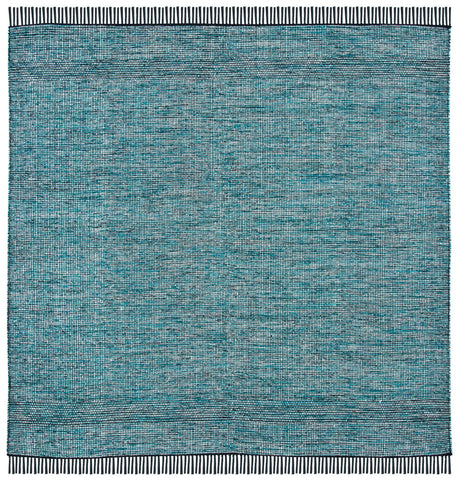 Safavieh Montauk 6'-0" x 6'-0" Rug in Turquoise / Black