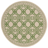 Safavieh Courtyard 5'-3" x 5'-3" Rug in Natural / Olive
