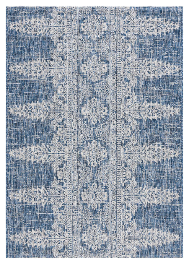 Safavieh Courtyard 5'-3" x 7'-7" Rug in Navy / Grey