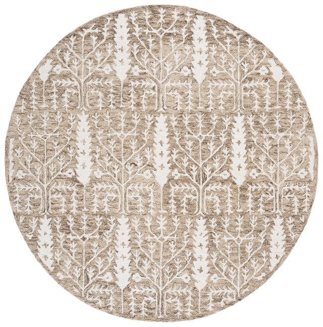 Safavieh Jardin 6'-0" x 6'-0" Rug in Light Brown / Ivory