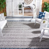 Safavieh Courtyard 8'-0" x 10'-0" Rug in Grey / Black