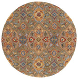 Safavieh Heritage 6'-0" x 6'-0" Rug in Green / Yellow