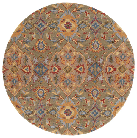 Safavieh Heritage 6'-0" x 6'-0" Rug in Green / Yellow