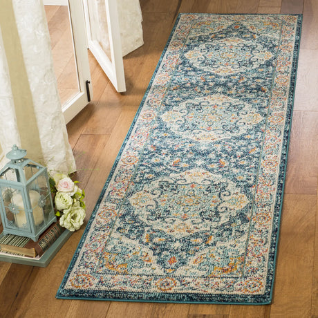 Safavieh Phoenix 100 2'-3" x 10'-0" Rug in Ivory / Blue