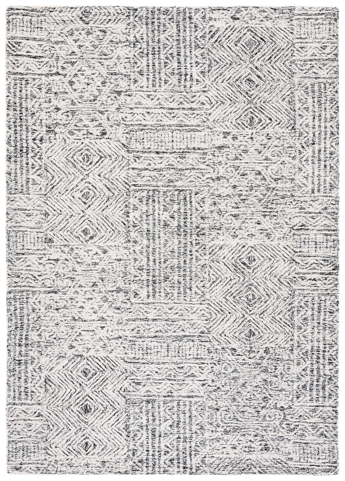 Safavieh Abstract 4'-0" x 6'-0" Rug in Black / Ivory