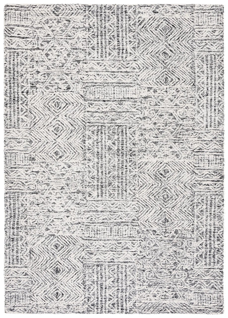 Safavieh Abstract 4'-0" x 6'-0" Rug in Black / Ivory