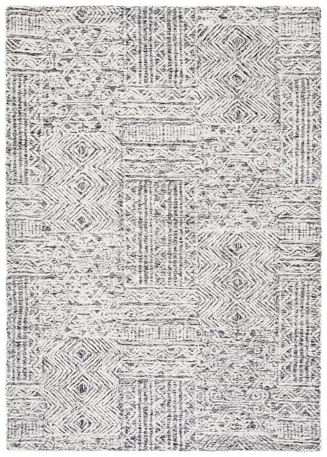 Safavieh Abstract 4'-0" x 6'-0" Rug in Black / Ivory