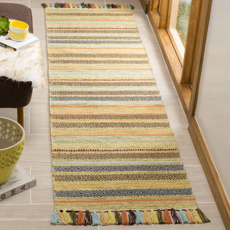 Safavieh Montauk 2'-3" x 8'-0" Rug in Green / Multi