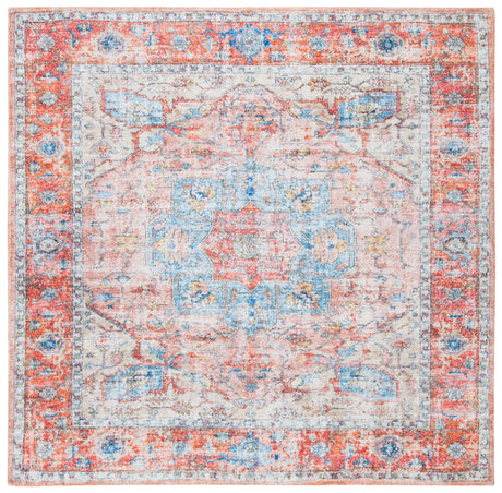 Safavieh Saffron 6'-0" x 6'-0" Rug in Rust / Blue