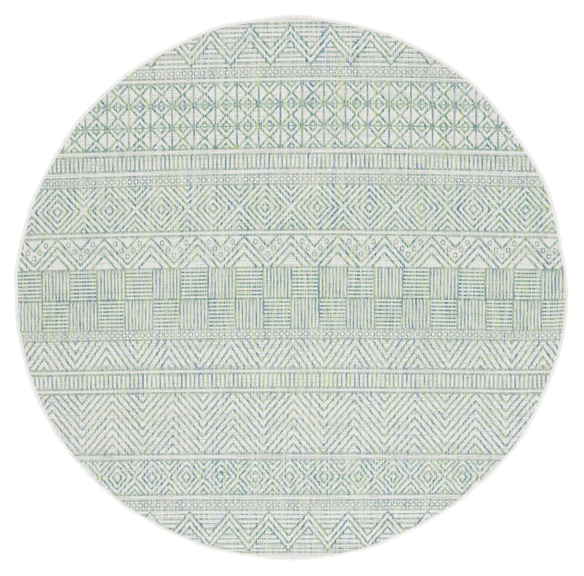 Safavieh Courtyard 6'-7" x 6'-7" Rug in Beige / Green