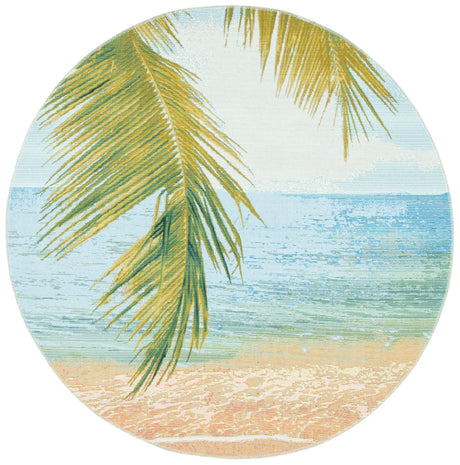 Safavieh Barbados 500 5'-3" x 5'-3" Rug in Gold / Blue