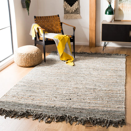 Safavieh Vintage Leather 4'-0" x 6'-0" Rug in Grey / Multi