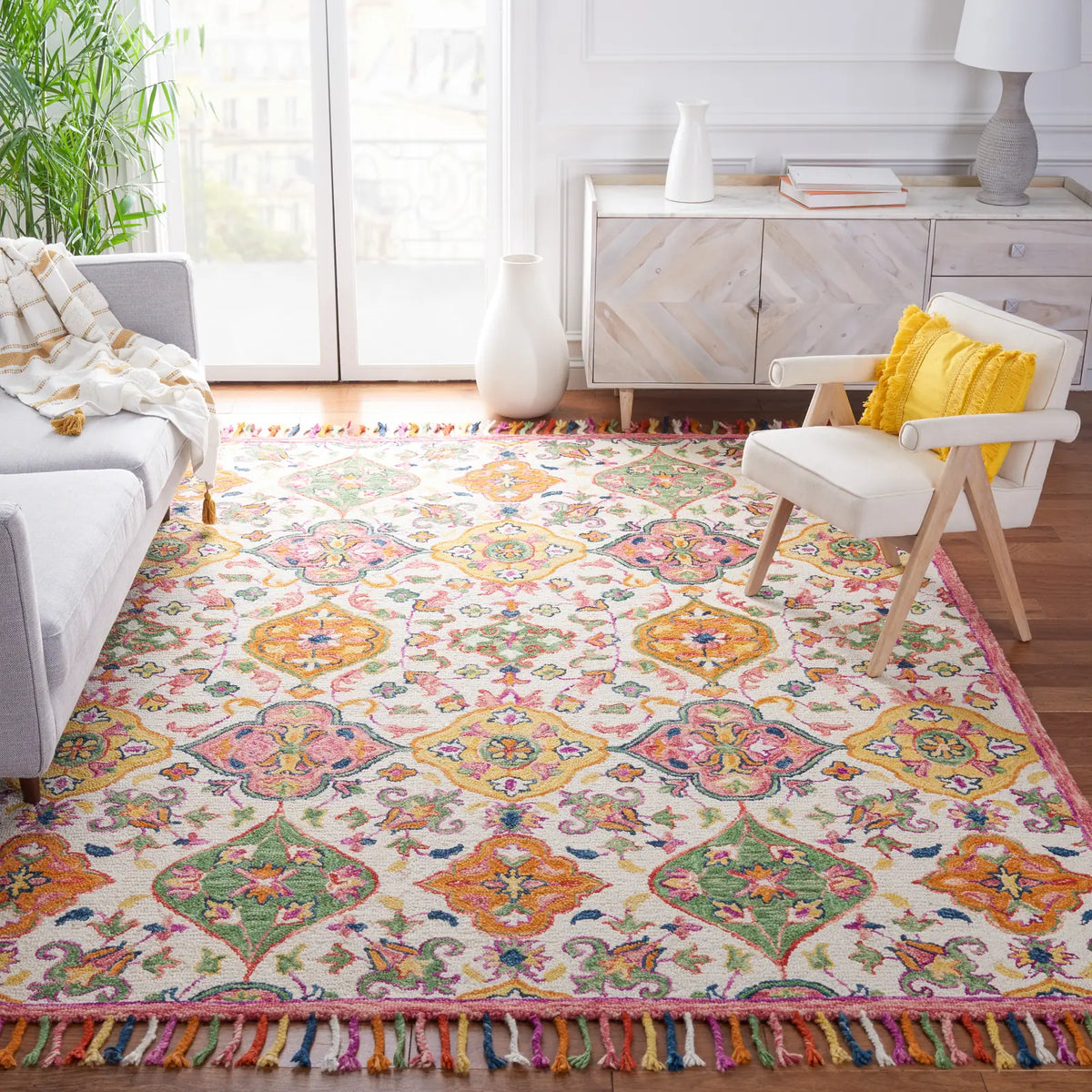 Safavieh Blossom 10'-0" x 14'-0" Rug in Ivory / Multi