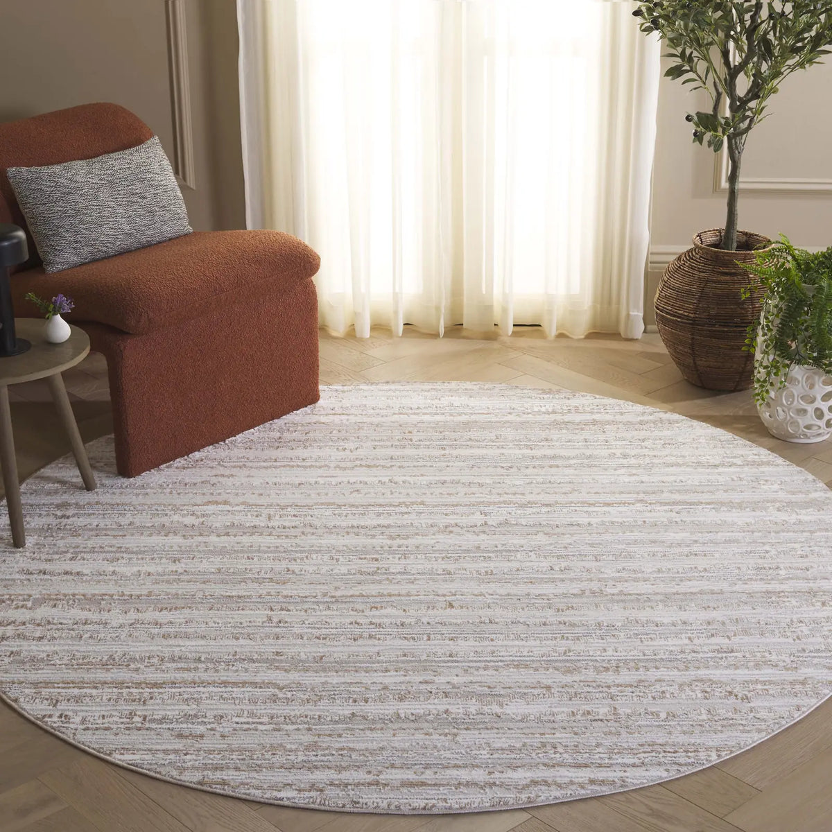 Safavieh Parker 6'-7" x 6'-7" Rug in Taupe / Beige