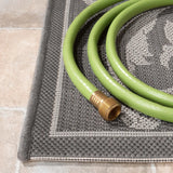 Safavieh Courtyard 4'-0" x 5'-7" Rug in Anthracite / Light Grey