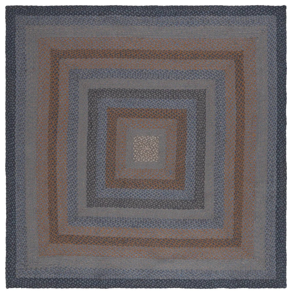 Safavieh Braided 6'-0" x 6'-0" Rug in Grey / Brown