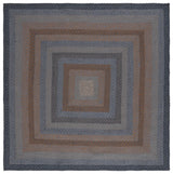 Safavieh Braided 6'-0" x 6'-0" Rug in Grey / Brown