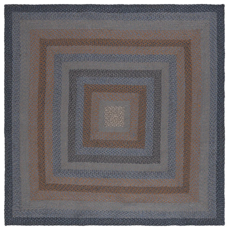 Safavieh Braided 6'-0" x 6'-0" Rug in Grey / Brown