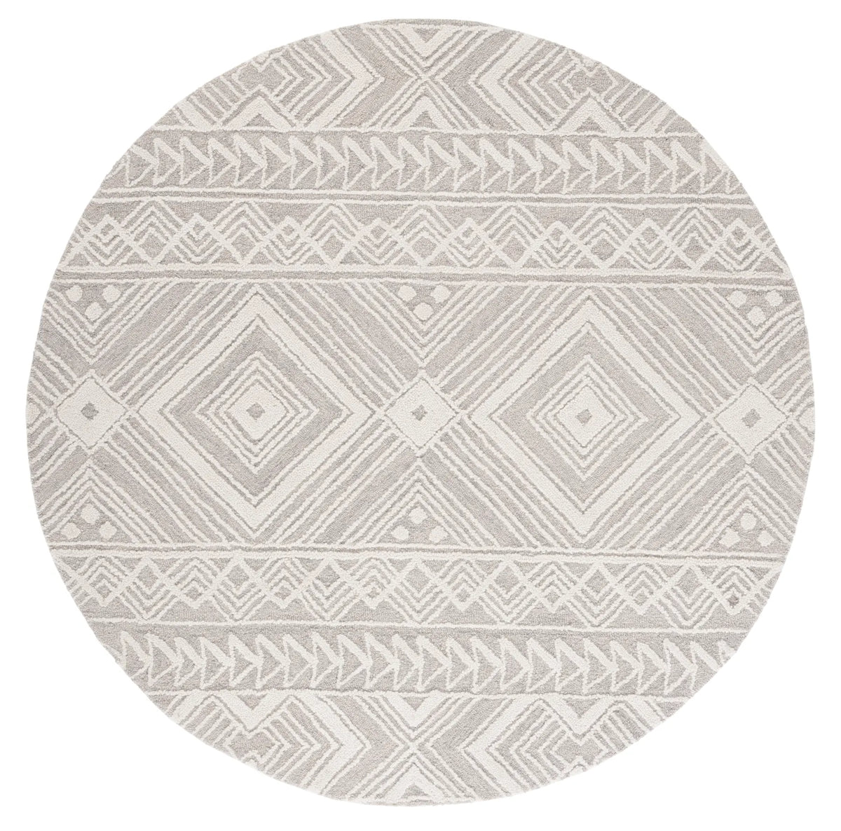 Safavieh Metro 6'-0" x 6'-0" Rug in Light Grey / Ivory
