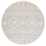 Safavieh Metro 6'-0" x 6'-0" Rug in Light Grey / Ivory