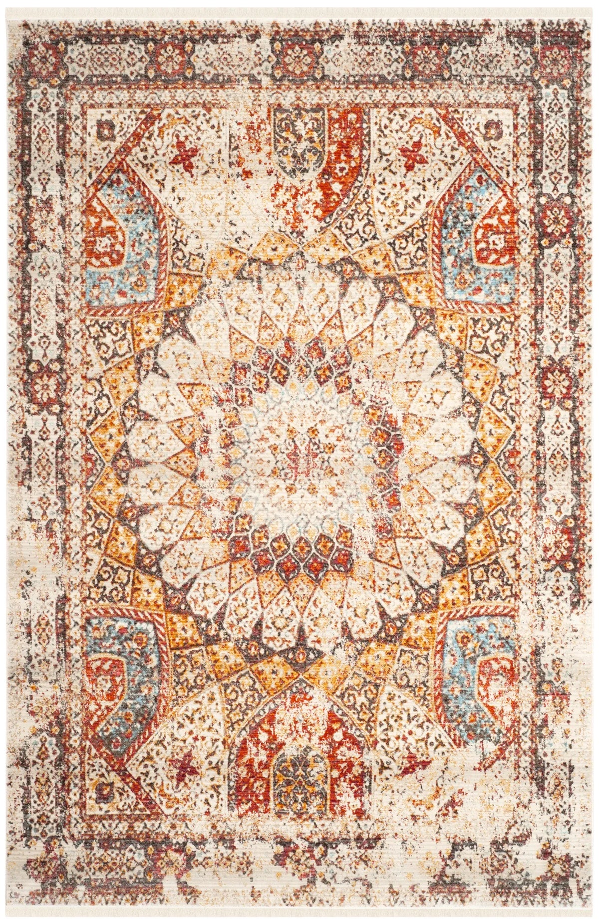 Safavieh Vintage Persian 4'-0" x 6'-0" Rug in Cream / Rust