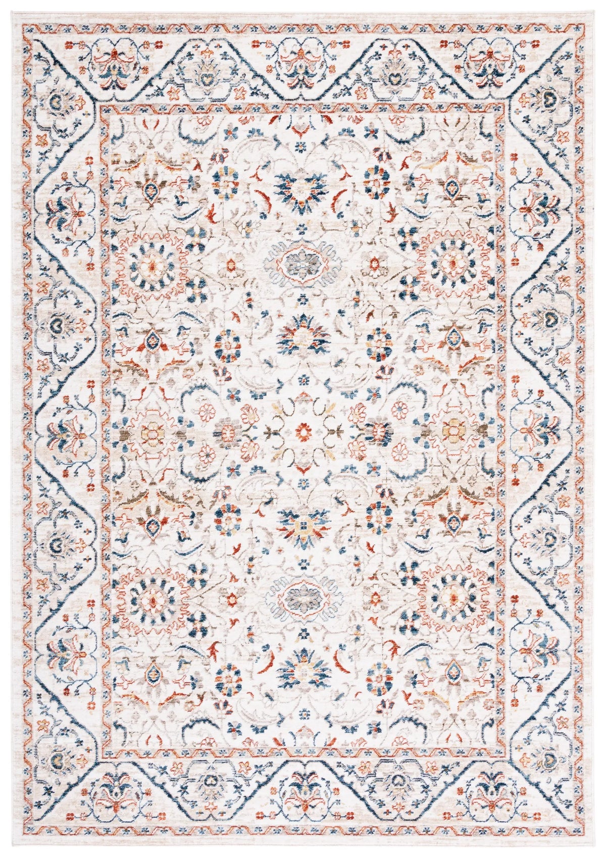 Safavieh Olympia 4'-0" x 6'-0" Rug in Ivory / Navy