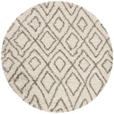 Safavieh Hudson Shag 5'-0" x 5'-0" Rug in Ivory / Grey