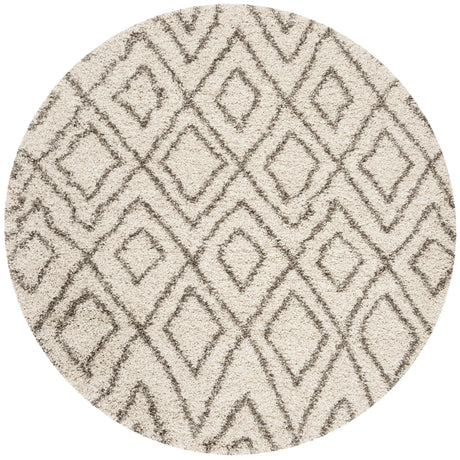 Safavieh Hudson Shag 5'-0" x 5'-0" Rug in Ivory / Grey