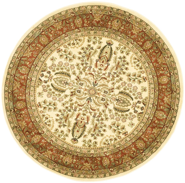Safavieh Lyndhurst 5'-3" x 5'-3" Rug in Ivory / Rust
