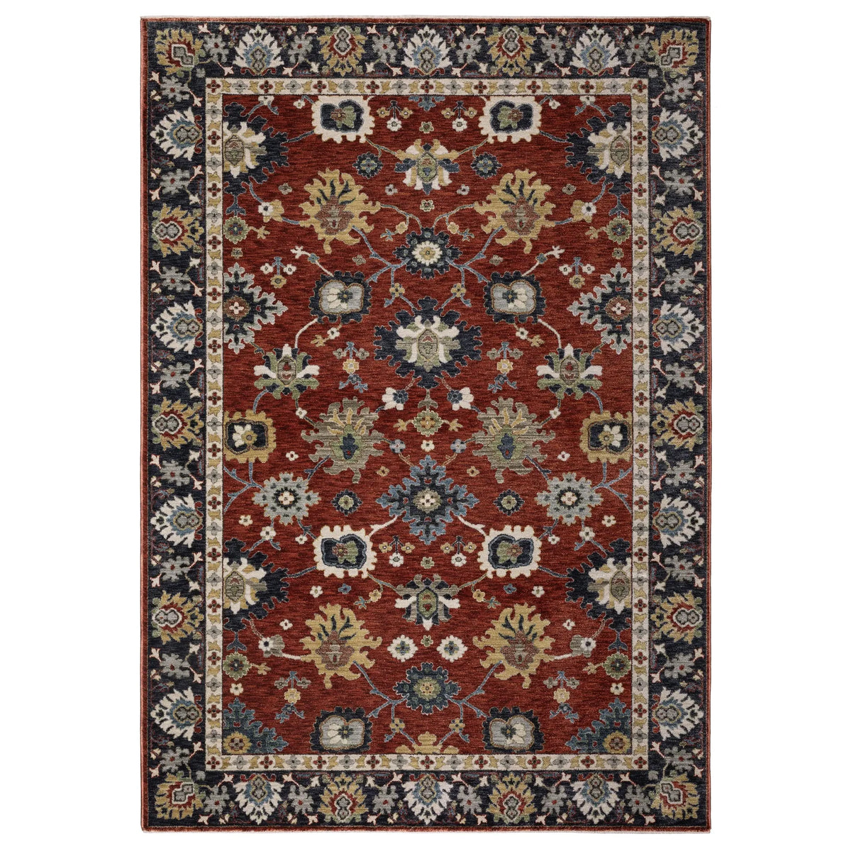 Oriental Weavers Sphinx ELIANA ELI12 Red Floral Rugs - main flat