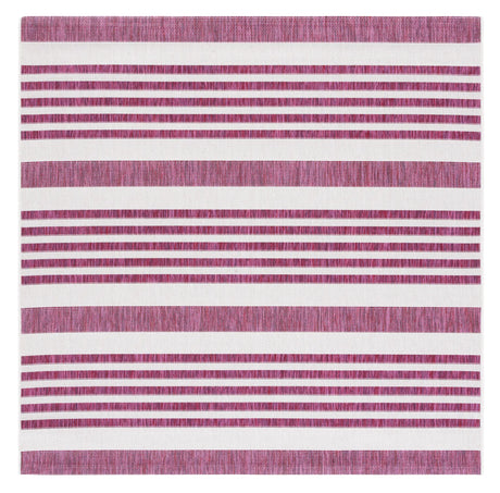 Safavieh Courtyard 6'-7" x 6'-7" Rug in Ivory / Red