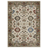 Oriental Weavers Sphinx HASTINGS HA03W Ivory Floral Rugs - main flat