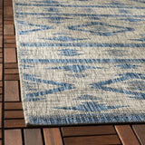 Safavieh Courtyard 5'-3" x 7'-7" Rug in Grey / Navy