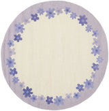 Safavieh Safavieh Kids 6'-0" x 6'-0" Rug in Ivory / Lavander
