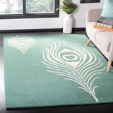 Safavieh Soho 5'-0" x 8'-0" Rug in Teal / Ivory