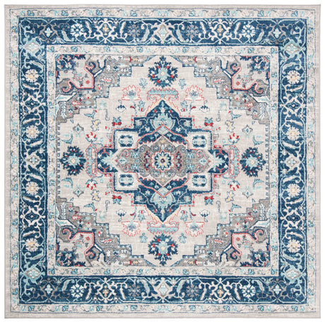 Safavieh Brentwood 6'-7" x 6'-7" Rug in Light Grey / Blue