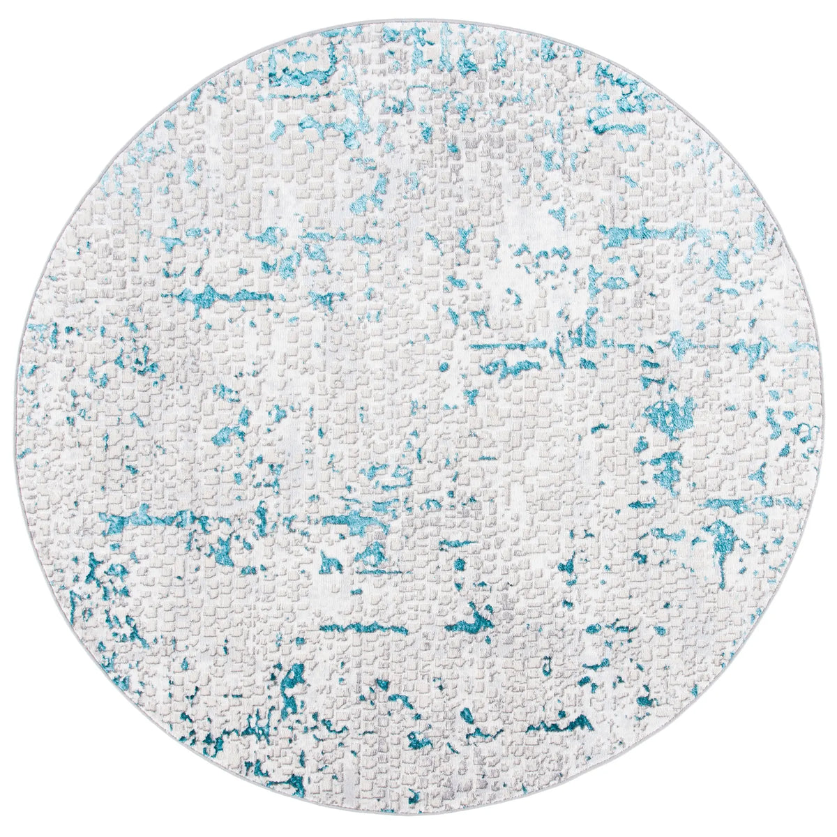 Safavieh Amelia 6'-7" x 6'-7" Rug in Grey / Turquoise