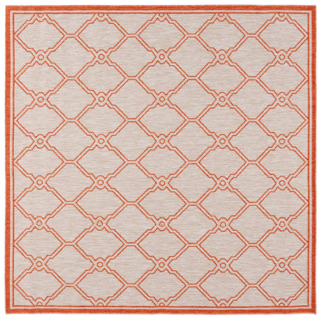 Safavieh Beach House 6'-7" x 6'-7" Rug in Beige / Orange