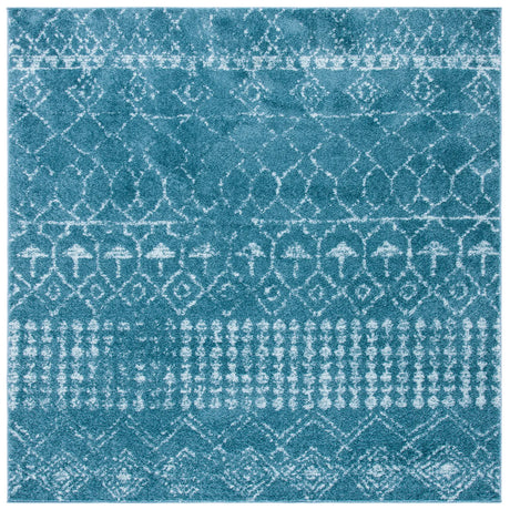 Safavieh Tulum 6'-7" x 6'-7" Rug in Turquoise / Blue