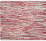 Safavieh Rag Rug 6'-0" x 6'-0" Rug in Red / Multi