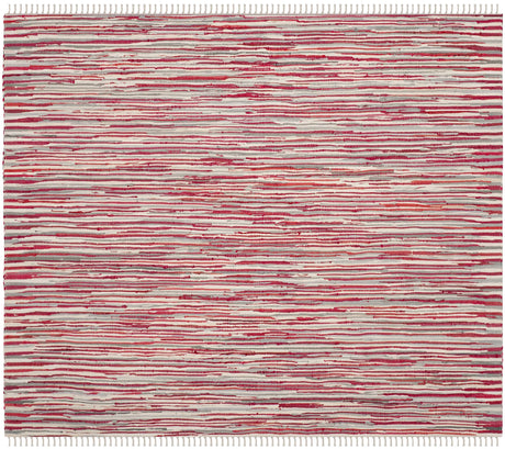 Safavieh Rag Rug 6'-0" x 6'-0" Rug in Red / Multi