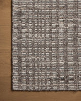Loloi Sonya Soy-05 Granite/Multi Rug - corner on wood