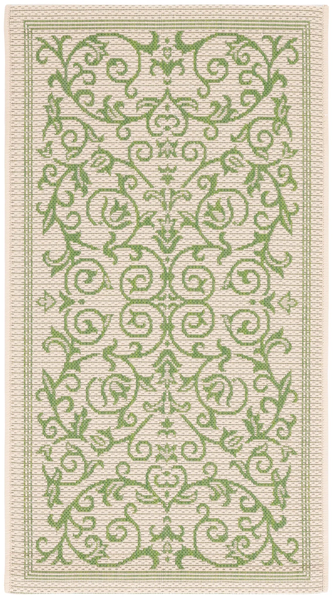 Safavieh Courtyard 2'-0" x 3'-7" Rug in Natural / Olive