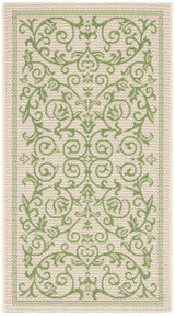 Safavieh Courtyard 2'-0" x 3'-7" Rug in Natural / Olive
