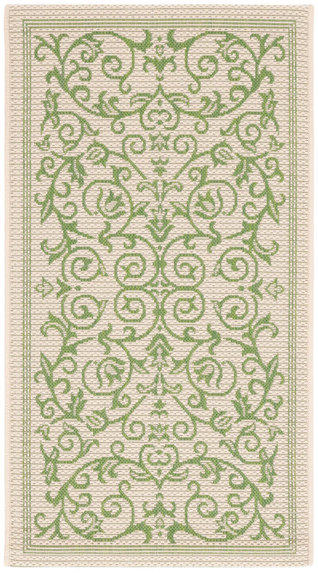 Safavieh Courtyard 2'-0" x 3'-7" Rug in Natural / Olive