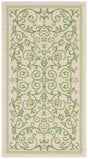 Safavieh Courtyard 2'-0" x 3'-7" Rug in Natural / Olive