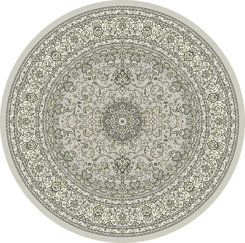 Dynamic Rugs Ancient Garden 57119 Soft Grey / Cream Rugs - Round